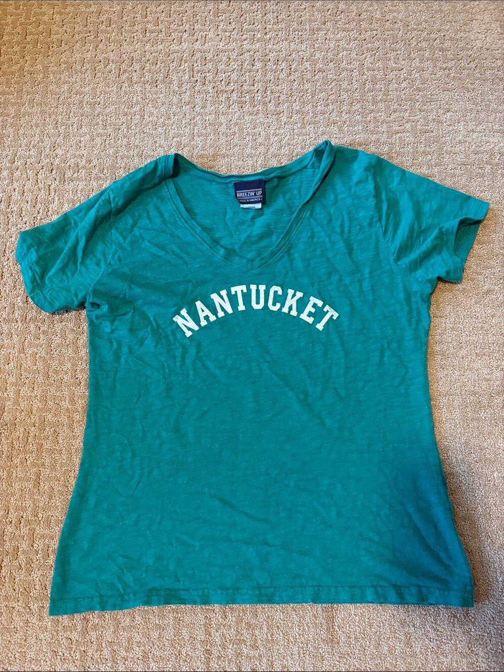 EUC Nantucket V-Neck Tee in Green